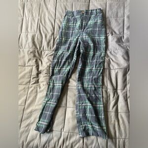 Plaid Straight Leg Pants